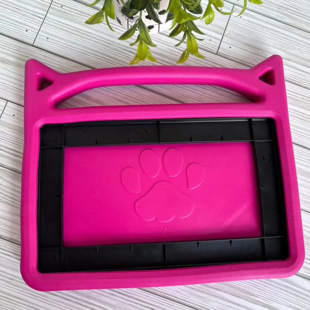 Shreborn Fire HD 10 Pink Cat Ear Tablet Carrying Case Kid Proof 11 Generation